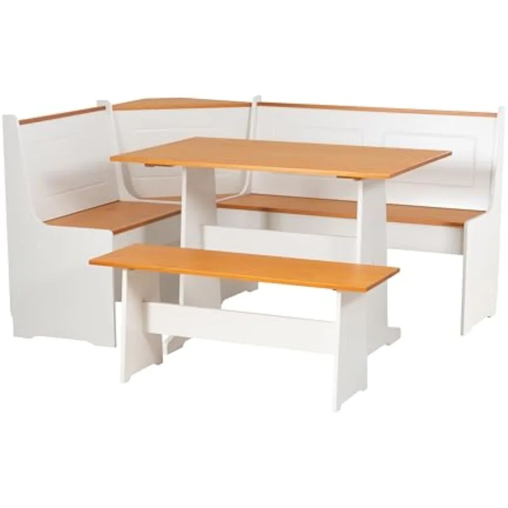 Kitchen Set, White, Five Piece Kitchen Dinings, Dining Room Sets 3
