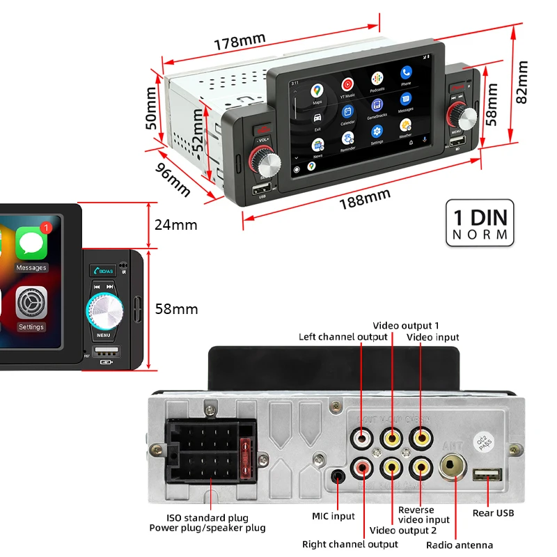 Car Radio 2 Din VW CarPlay Wireless Android-Auto RDS Bluetooth MP5  Multimedia Player Head Unit F9070 for Golf Jetta Leon Octavia - AliExpress