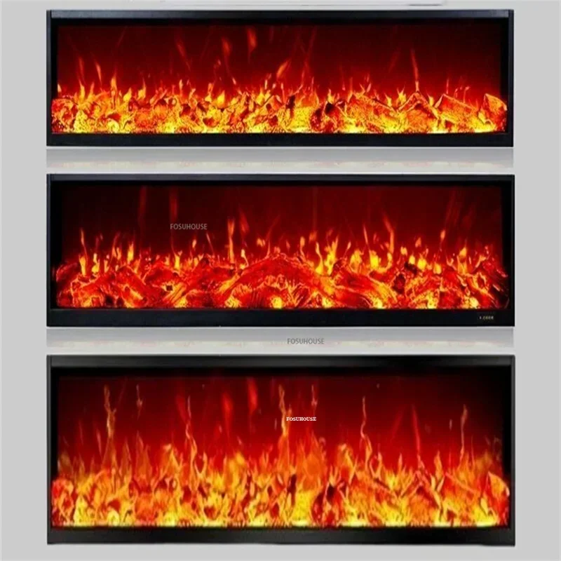 European Retro LED simulation flame Living Room Fireplace Electronic Fireplace Modern home Embedded TV Cabinet Decorative Heater