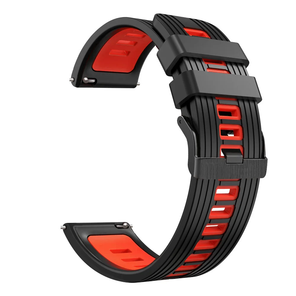 Premium 22mm Silicone Smartwatch Band - Black