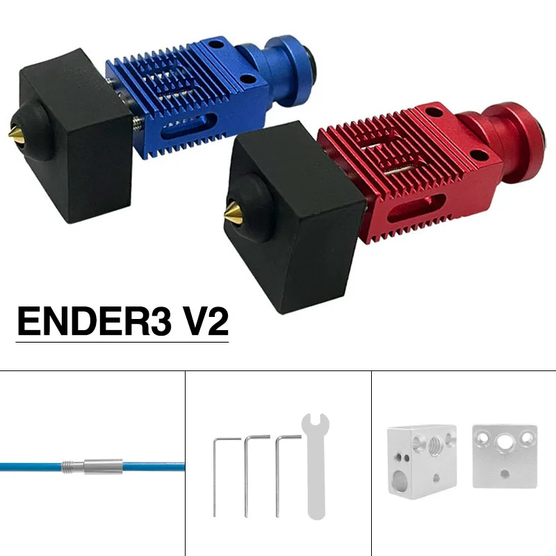 For Ender3 CR-10 1pc Red Blue Full Metal J-head Upgrade Hotend Extruder Hot End Kit For Extruder 3D Printer Parts Easy Install