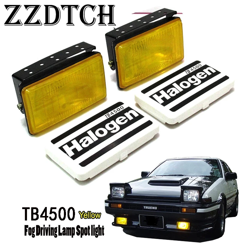 2 PCS Universal SUV Fog Light Spot Lamp H3 12V 55W Clear Yellow