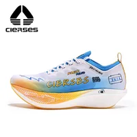 CIERSES Carbon fiber plate Marathon Running Racing Shoes  Men Professional Stable Support Shock-relief Rebbound Road Sneakers 1