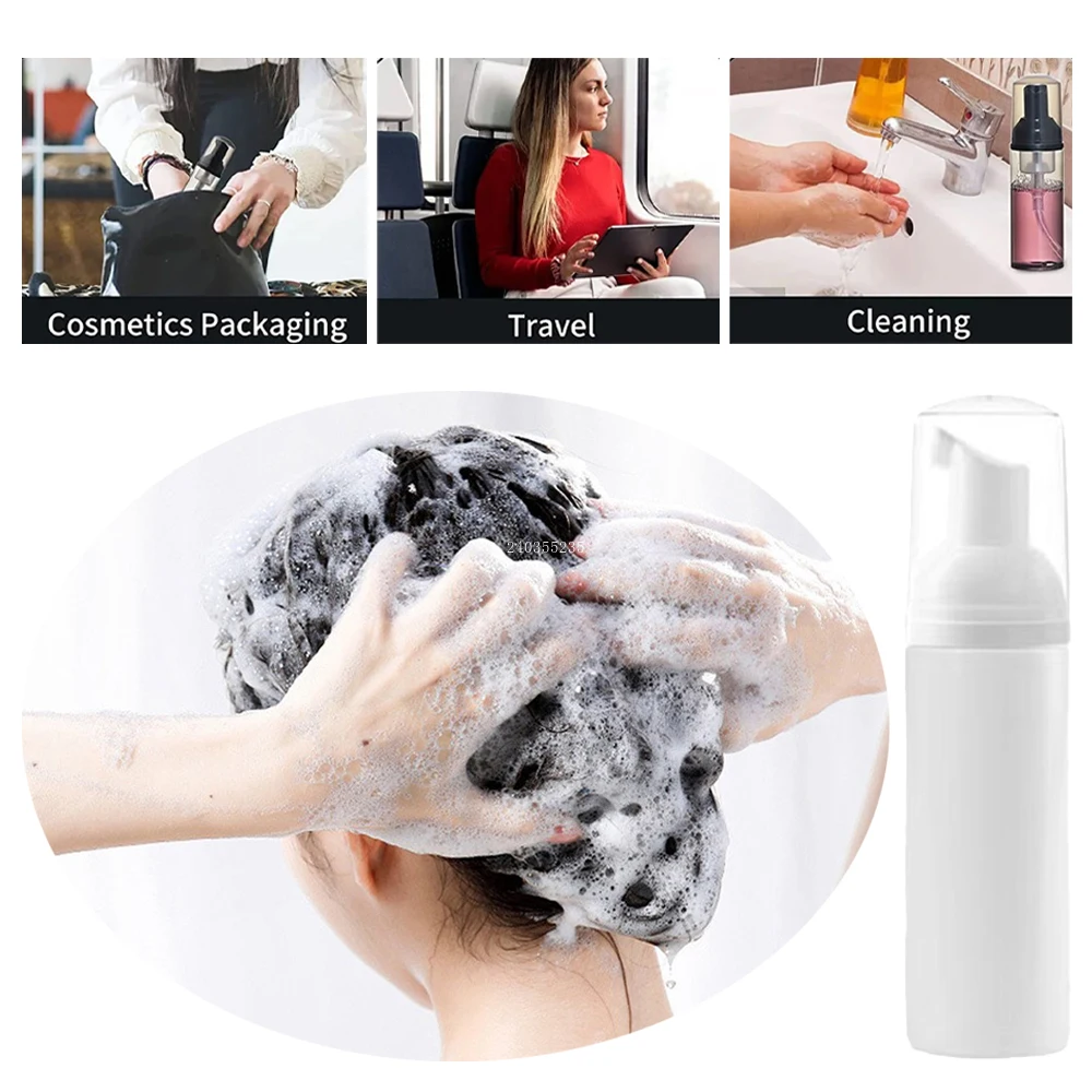 Refillable bottle 20pcs 2oz/60ml Travel foam pump bottle lash shampoo bottles for hand sanitizer liquid reusable dispenser skin care tools