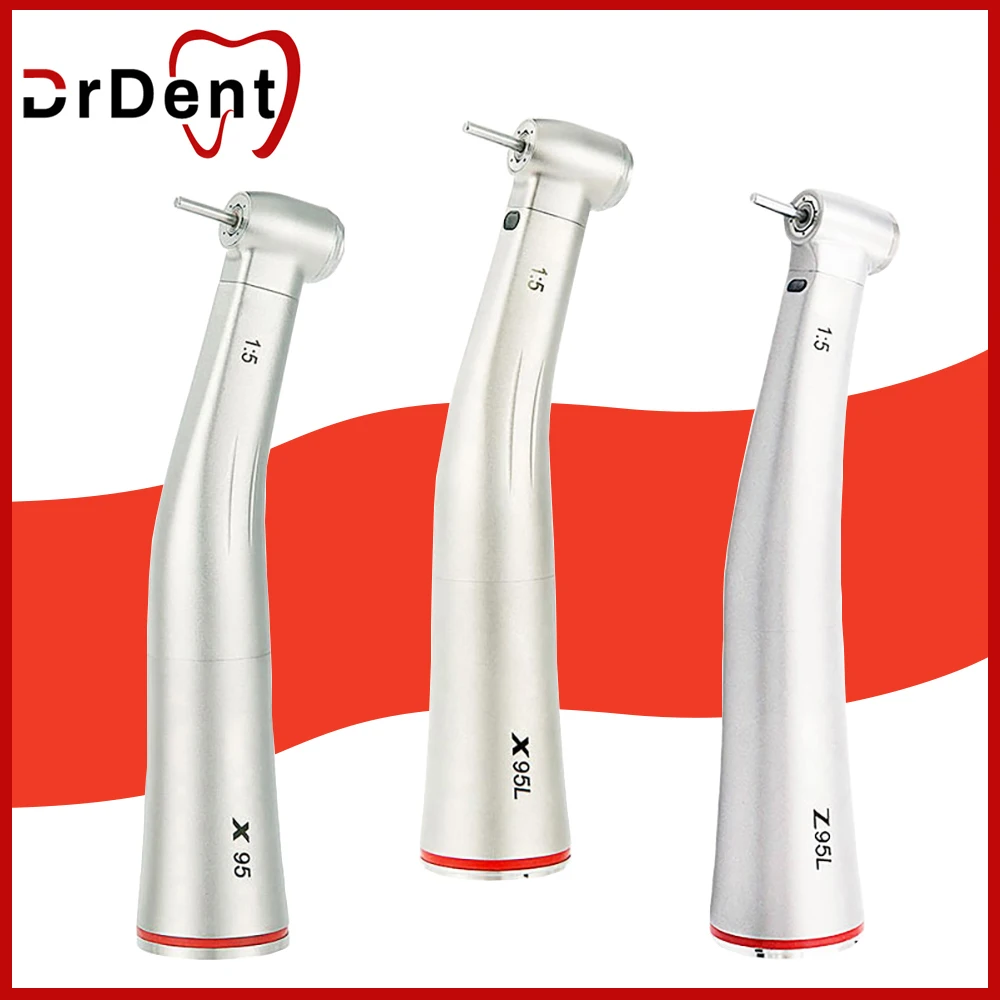 

Dental X95L Handpiece Contra Angle Push Button LED Fiber Optic Inner Water Spary Increasing Speed Turbine Ring Product Tools