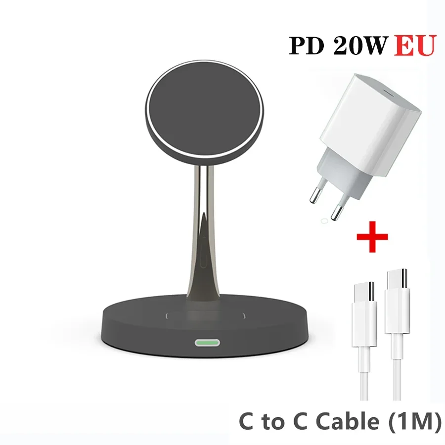 Magnetic Wireless Charger Stand, 3 in 1 Charging Stand, Apple Products for iPhone 12-15 Airpods Pro Apple Watch,2 in 1