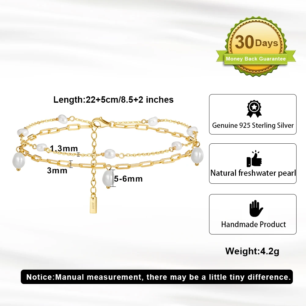 Nueva Pulsera Tobillera Plata De Ley 925 T103 Mujer Estrella | Envío Gratis
