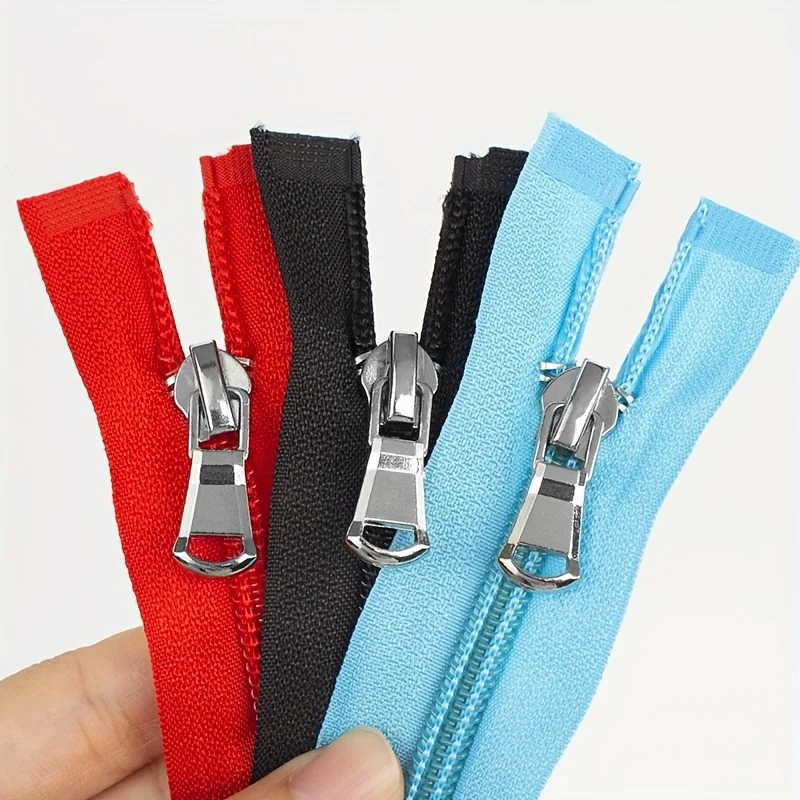 나일론 오픈 테일 지퍼, 멀티 컬러 의류 코트, 운동복 지퍼, 싱글 오픈 지퍼, 10 개, 5 60cm