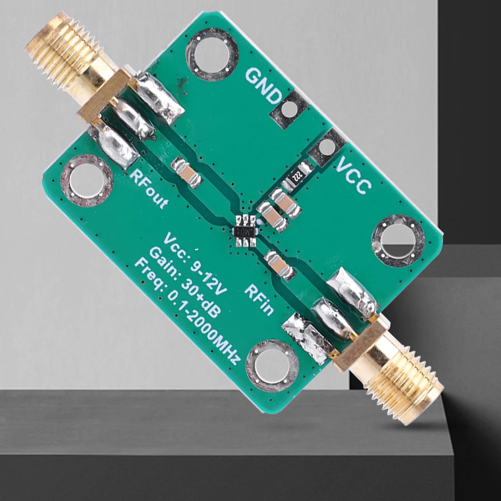 RF Amplifier LNA 0.1-2000MHz RF Wideband Amplifier Board Gain 32dB DC 9-12V