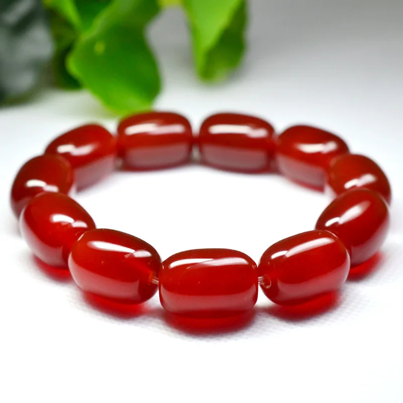 

Red Natural Agate Couple's Life Rabbit Year Bulge Beads Girl Personality Jewelry Gift Bracelet