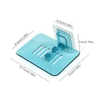 Soap Rack No Drilling Wall Mounted Double Layer Soap Holder Soap Sponge Dish Bathroom Accessories Soap Dishes Self Adhesive 6