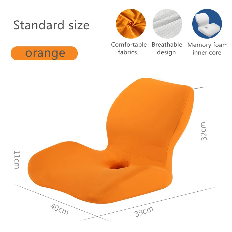 Comfort Seat Back Cushion Memory Foam Chair Cushion For Back Waist Pain Relief Protect Lumbar Cushion Orthopedic Pillow Car Seat 
