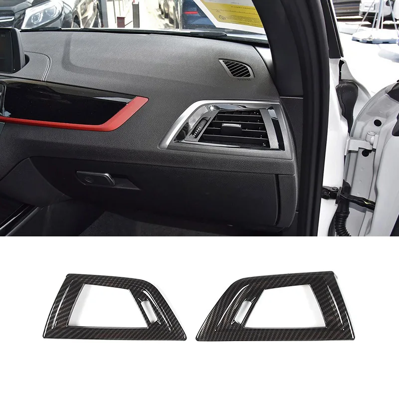 

For BMW 1 2 Series F20 F21 F22 F23 2017-2019 ABS Carbon Fiber Center Console Side Air Conditioning Vent Outlet Frame Trim
