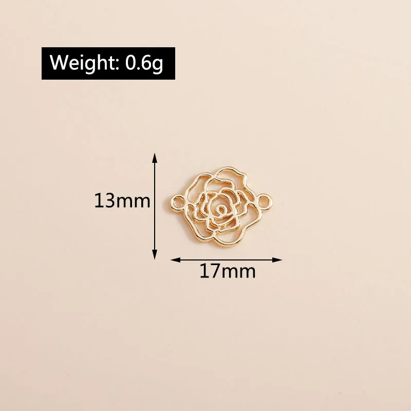 Leslie 50 Stück silberfarbene Metall-Baumblatt-Blumen-Anhänger, Charms für DIY-Schmuckherstellung, Halsketten, Legierungsarmband, handgefertigtes Handwerk – Detail 18