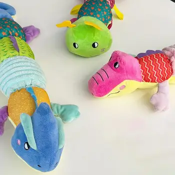 Chewy Dog Toys Interactive Play Pet Toy Dog Toys Animals Chew Toy Crocodile Caterpillar Lizard Soft Squeaky Puppy Toys For Small 2