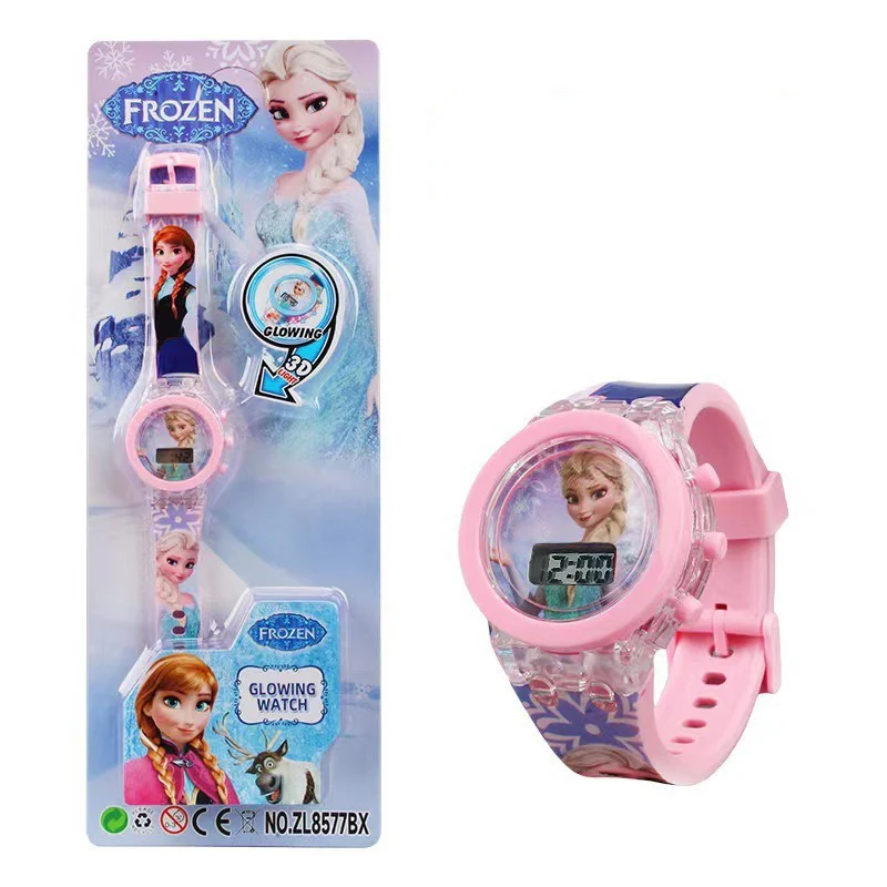 Montre Enfant La Reine des Neiges Elsa & Anna Lumineuse