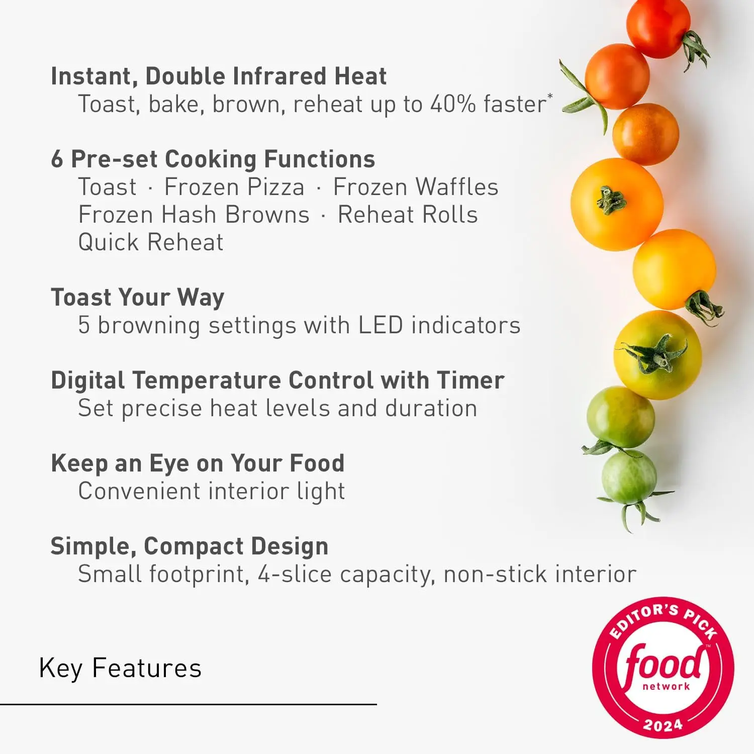 Toaster Oven FlashXpress with Double Infrared Heating and Removable 9 Inner Baking Tray 2