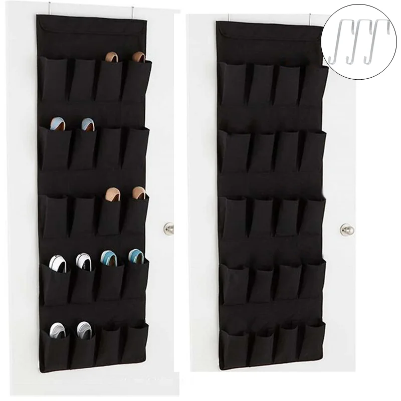Wall Hanging Shoe Storage Organizer Bag Rack Over The Door Fabric Cabinet Closet Organizer For Shoes Clothes Storage Bag shoe organizer
