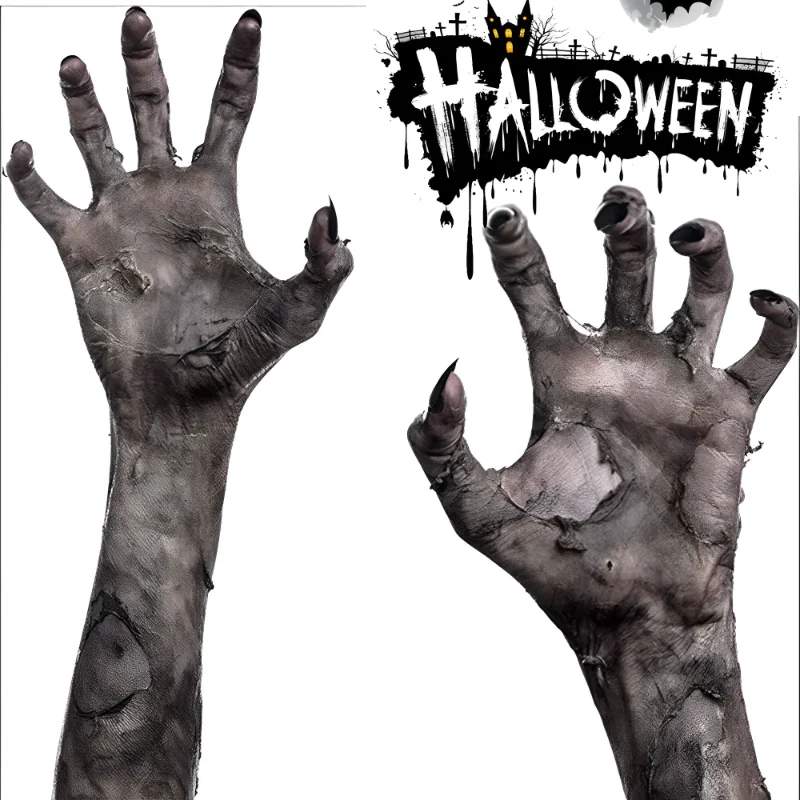 

3D Halloween Ghost Hand Wall Sticker View Scary Ghost Hand Horror Decals Removable Self-adhesive PVC Wall Stickers Window Decor