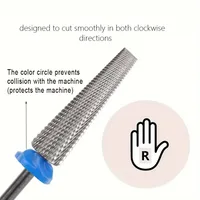 Long-Lasting Tungsten Steel Nail Drill Bit - Effortless Gel & Cuticle Removal, Precision in Nail Art Prep 2