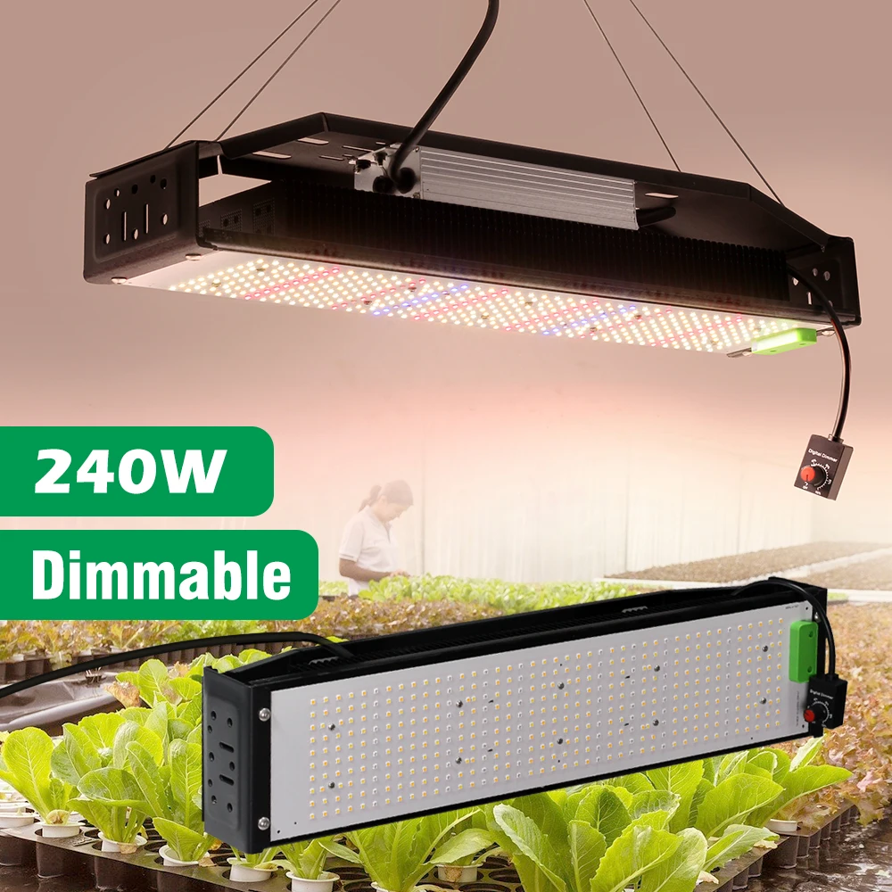 50W 240W Full Spectrum LED Plant Growth Lamp Dimmable Light Indoor Channel Hydroponic System Plant Growth Lamp 85-265V