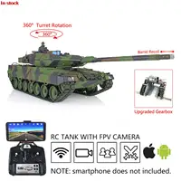 Heng Long 1/16 7.0 Plastic Leopard2A6 Radio Controlled Tank 3889 FPV SteelGearbox Barrel Recoil TH17578 1