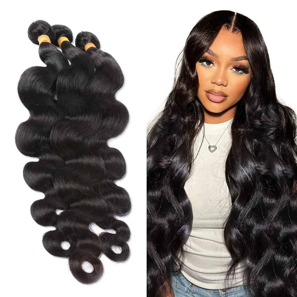 Human Hair Extensions Body Wave Bundles Brazilian 3-4 Bundles 30-40 Inch human hair weave,human hair extensions