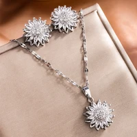 Collier Tournesol en Acier Inoxydable pour Femme, Bijoux en Métal et Clip, Cadeaux de ixd'Anniversaire 3