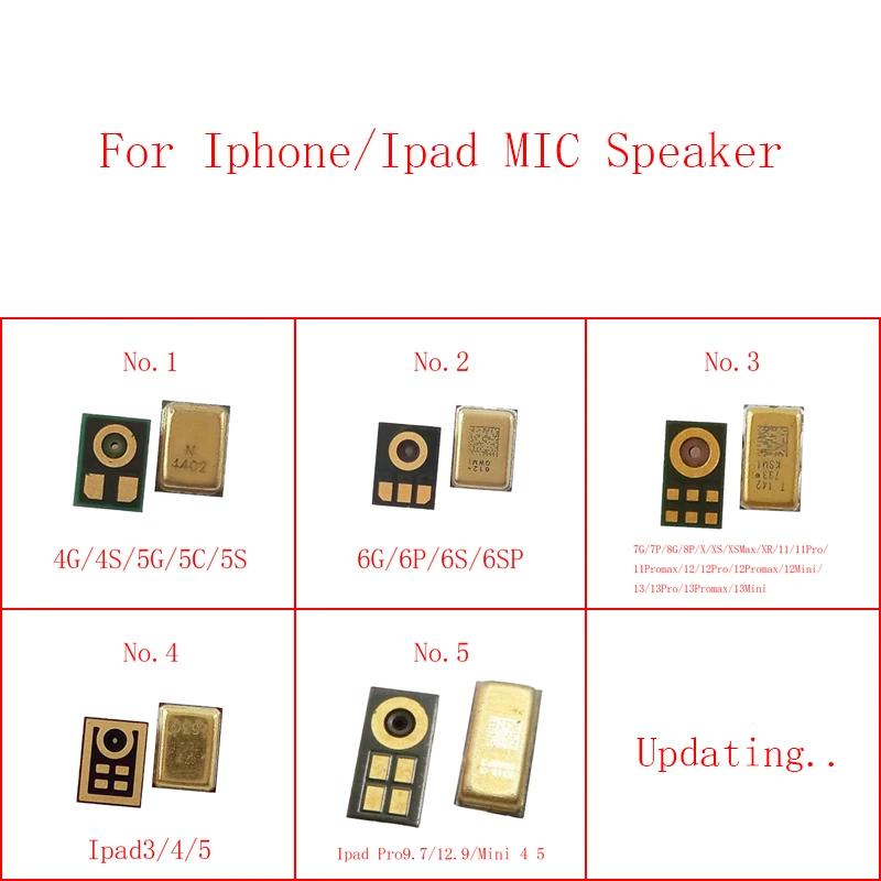 10pcs Inner MIC Speaker For IPhone 13 12 11 Pro Max Mini XS XR X