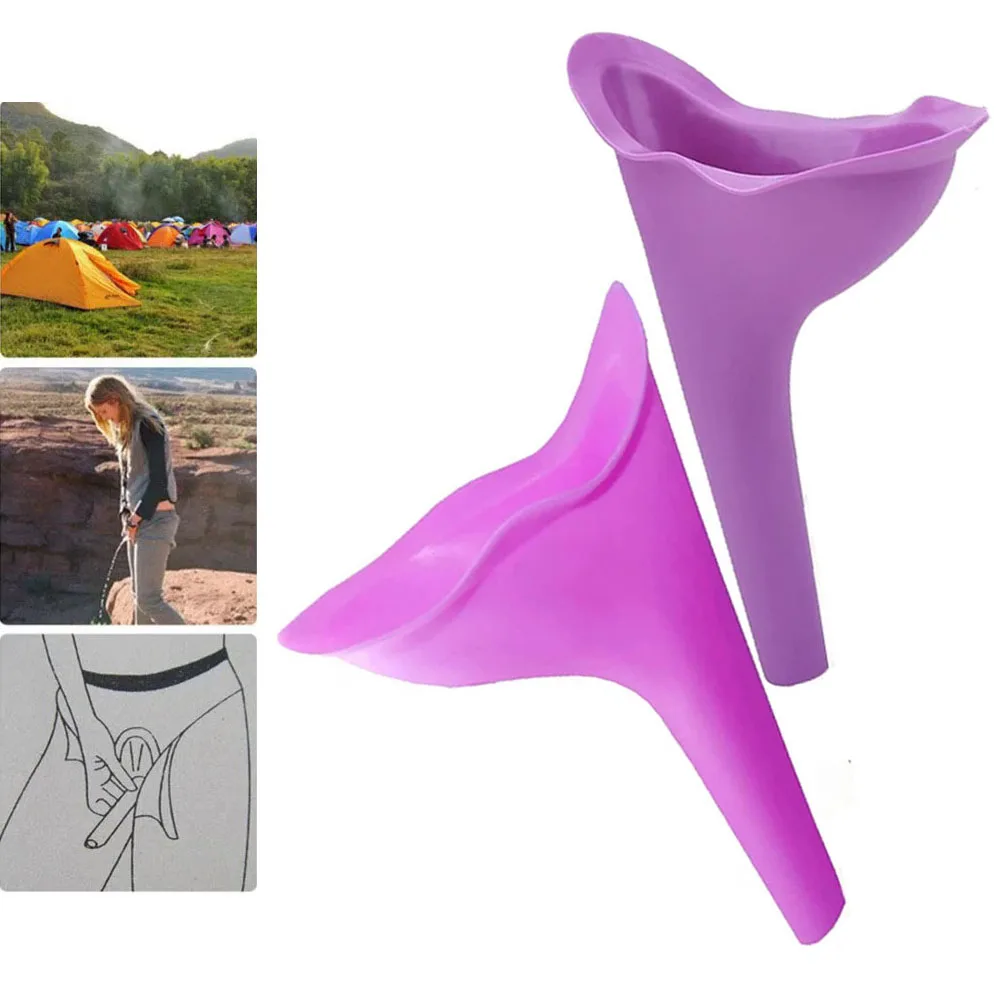 Women Urinal Soft Silicone Urination Outdoor Camping Stand Up Pee Girl Urine Toilet Parts Urinals Fixture Device Travel Toilet