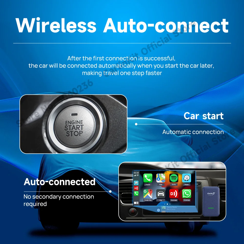 Adaptateur Carplay sans fil Carlinkit 5.0& 4.0 Sans Fil Android