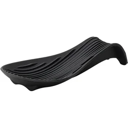 Silicone Heat-Resistant Spoon Holder and Placemat Set (1Pc Black)
