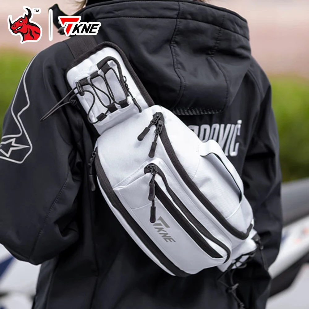 Waterproof Unisex Motorcycle Waist Bag with Secure Storage and Durable Material