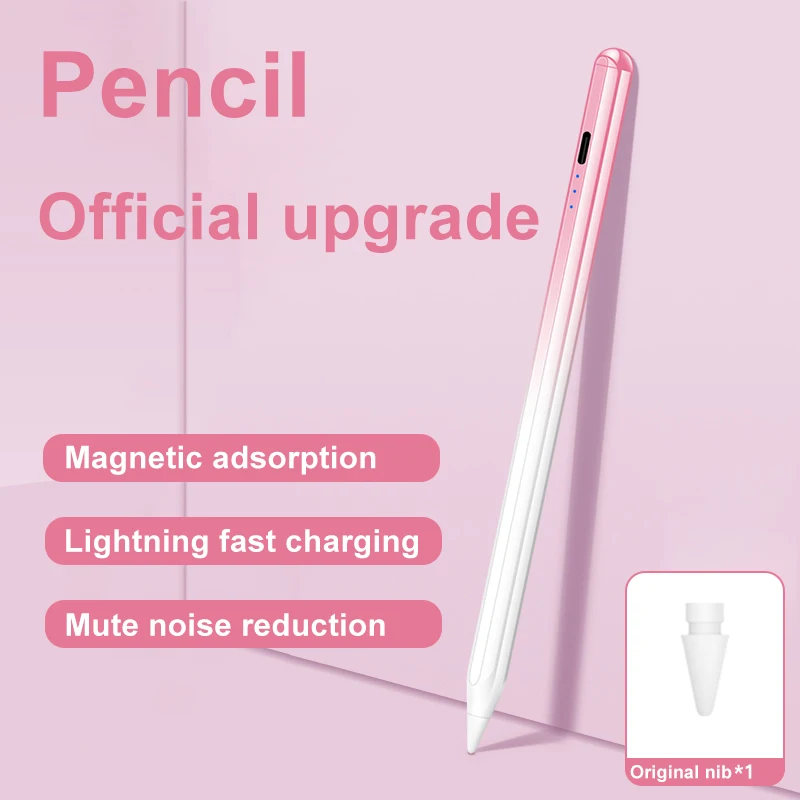 

iFacemall Gradient For iPad Pencil Apple Pen Stylus For Apple Pencil for iPad Air 4 5 2021 Pro11 12.9 2020 Touch Pen Pink