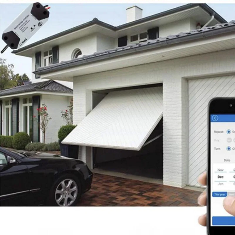 NEW WiFi Switch Smart Garage Door Opener Controller Work With Alexa Echo Google Home SmartLife/Tuya APP Control No Hub Require
