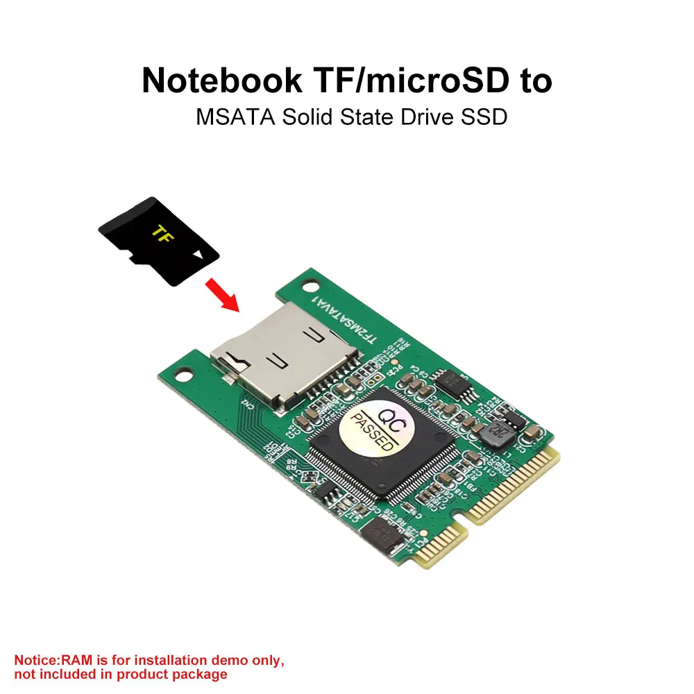 Adaptador Micro sd tf Conversor Mini Pci e Ssd para pc Computador e Laptop Msata