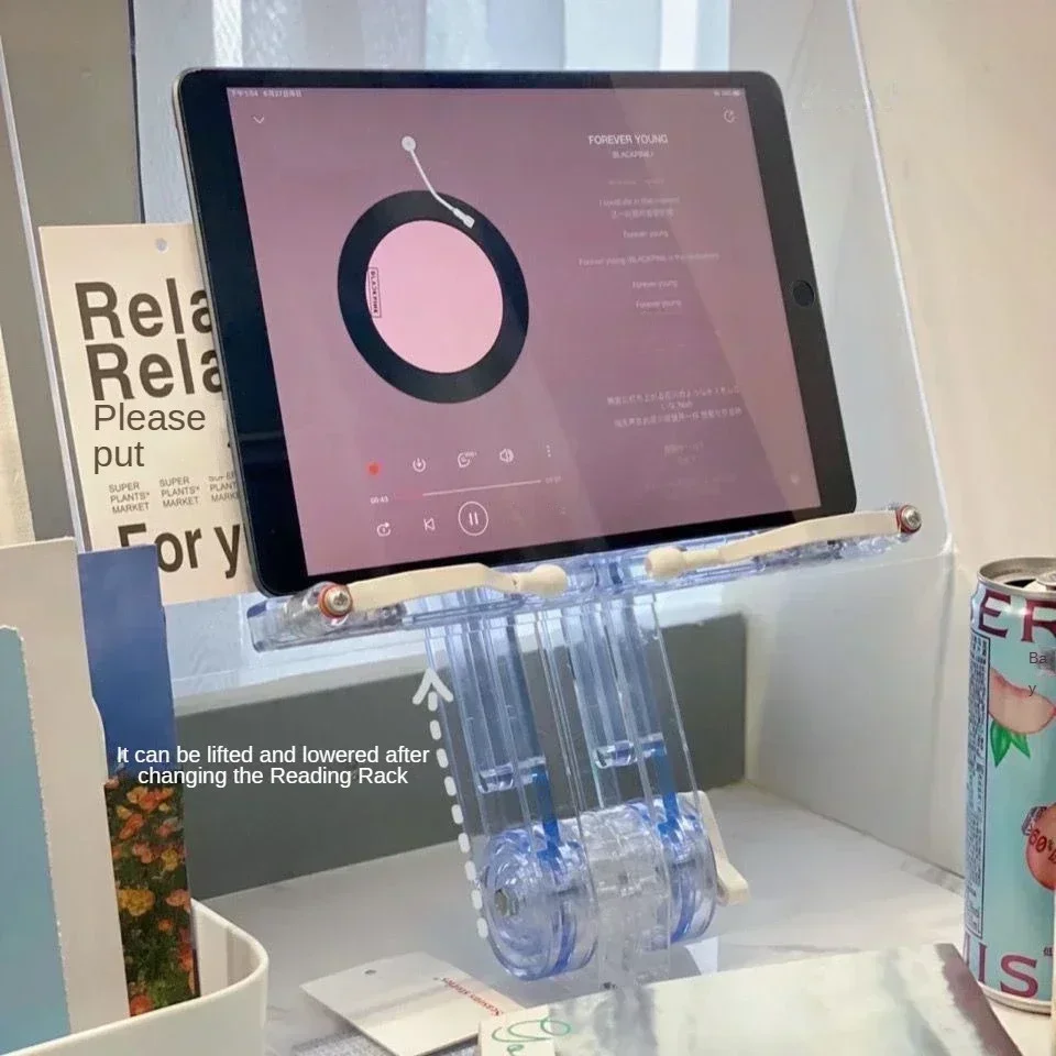 Lifted Laptop Stand Holder, Desktop Reading Rack, Ins Style Tablet Holder, Transparent Acrylic Reading Stand