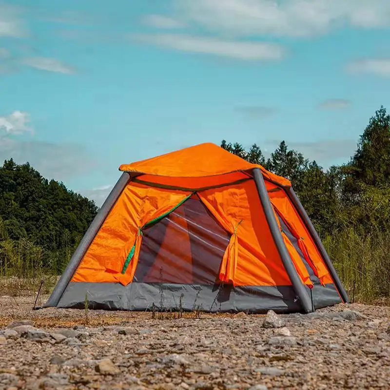 

Large Space 3-4 People Outdoor Camping Inflatable Tent Instant Opening No Need To Build Waterproof Air Tent Survival Tents
