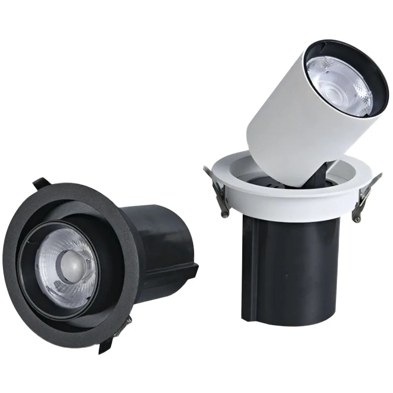 LED Aluminum Recessed Rotating Downlight 1Pcs 10W/12W/15W/18W/20W/24W Chip COB Spot Light Ceiling Lamp AC85-265V