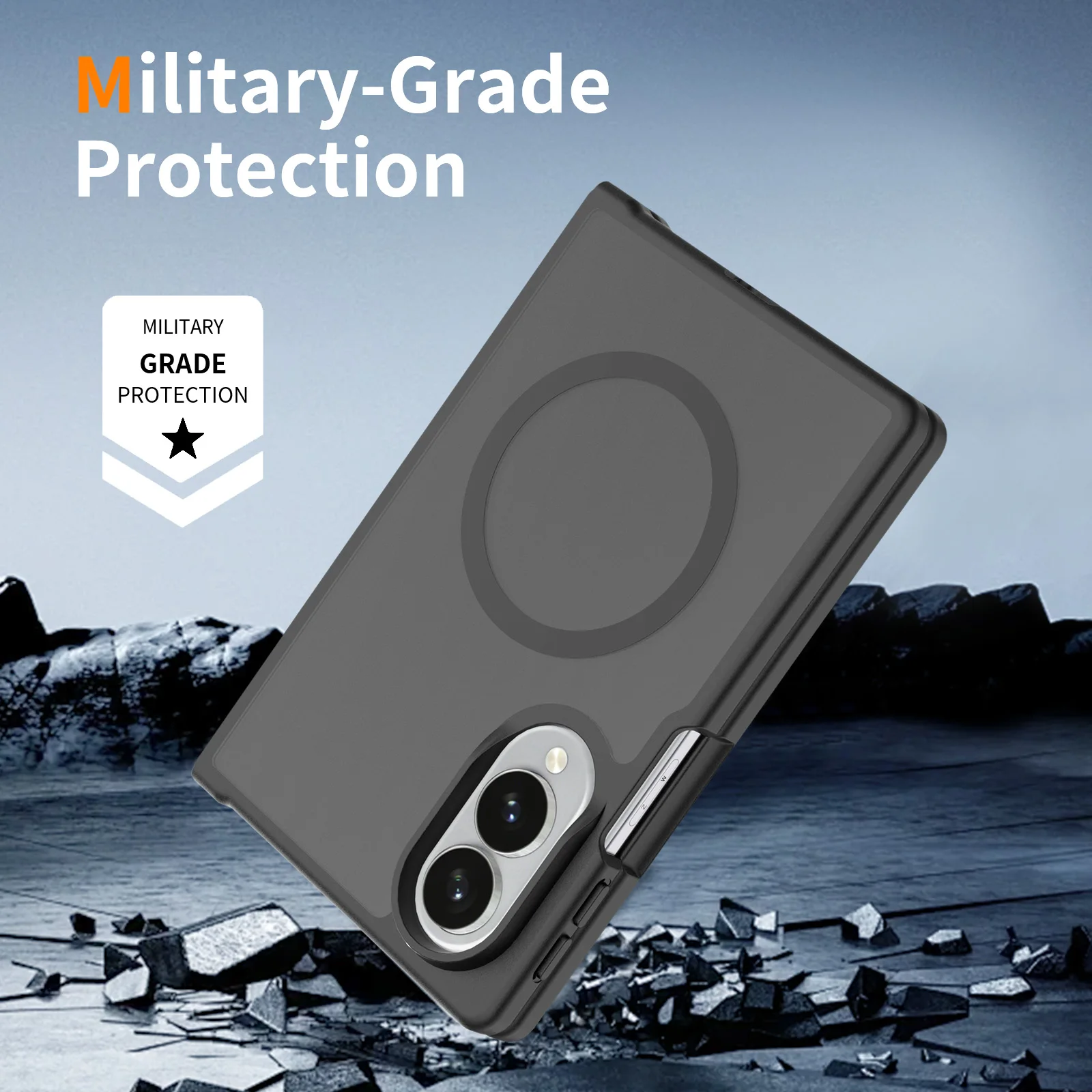 Magnetic Matte Translucent Shockproof Phone Case