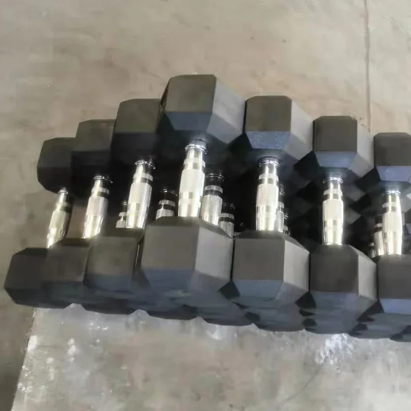 Commercial Fitness Equipment Round Steel Core Rubber Weight Lifting Gym Hex Dumbbell Set Hexagonal Dumbbells for Sale