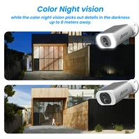 ANRAN 2K caméra solaire sans fil Surveillance extérieure batterie intégrée caméra Wifi détection humanoïde Flash alarme Vision nocturne 3