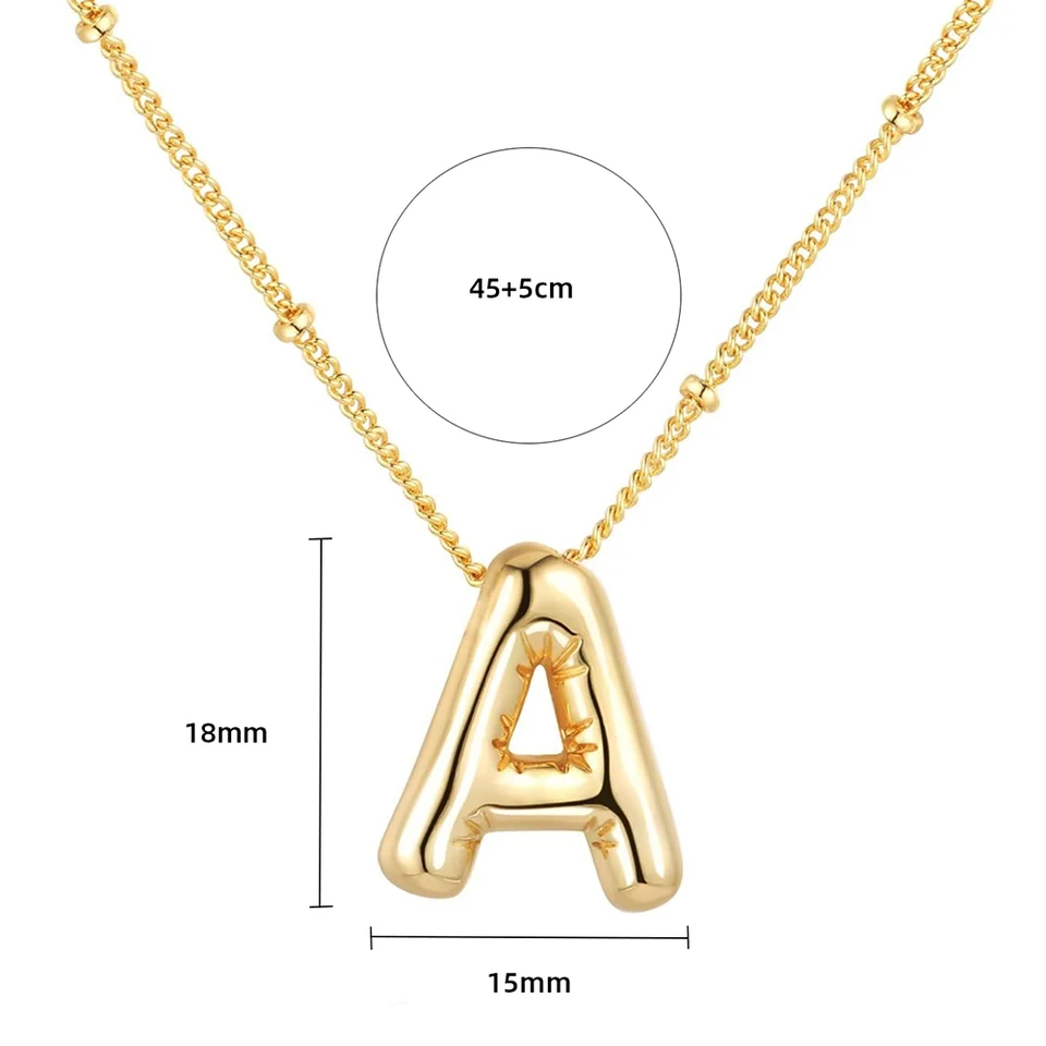Collana Balloon Girl in oro massiccio 14k: palloncini con