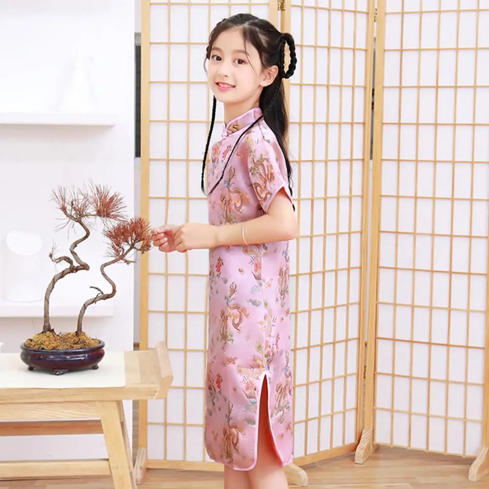 Girls Dress Summer Dresses Chinese Cheongsams For Girls Traditional Chinese Dress For Children Tang Suit Baby Costumes