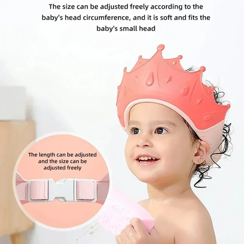 Baby Bath Caps Toddle Shampoo Cup Crown Children Bathing Bailer Baby Shower Spoons Child Washing Hair Cup Kids Bath Tool hair wash hat shampoo shower cap hair washing cups shampoo rinse cup