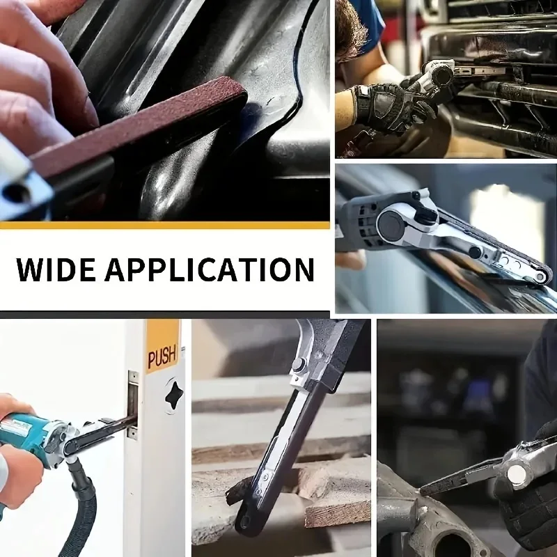 Sandpaper Tools 330x10mm 10/11pcs Sanding Belts 10x330mm 11 Each Of 60-800 Grits Aluminum Oxide Sander Adapter Polishing Machine Abrasive Tools