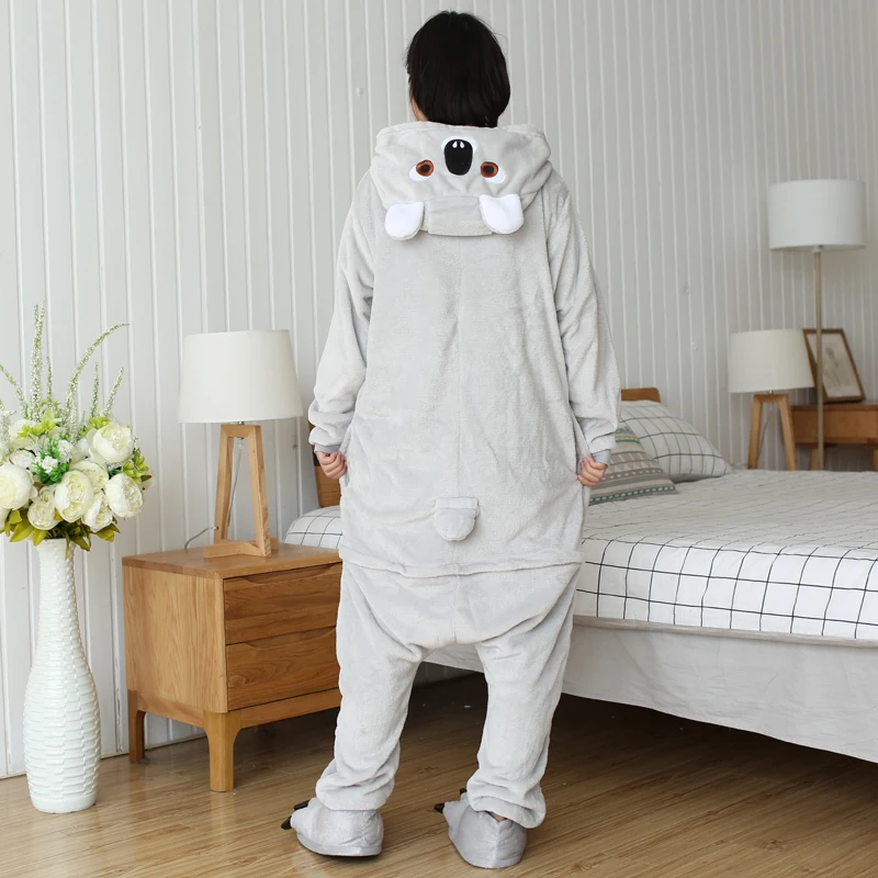 Kigurumi Koala Onesies Cartoon Pajamas For Adults Women Men Animal Pyjamas Hooded Onesie Pajama Anime Cosplay Costumes