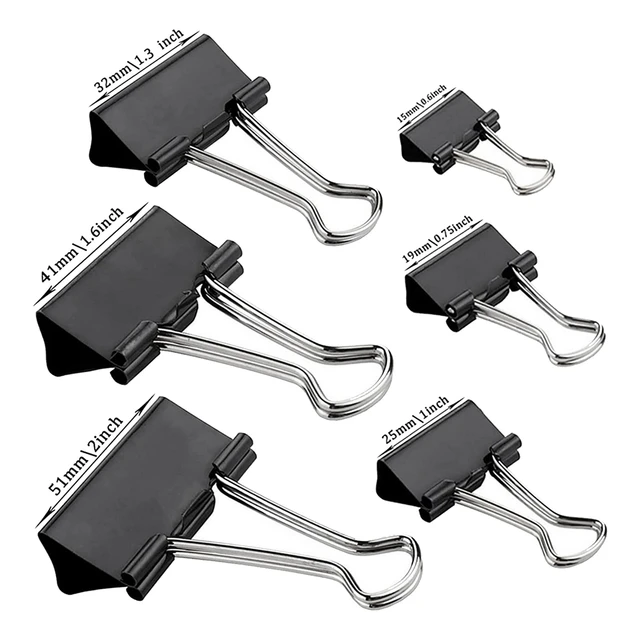 Binder Clips Paper Clamps 208 Pack Assorted Sizes, Jumbo, Large, Medium,  Small, Mini and Micro,6 Sizes - AliExpress