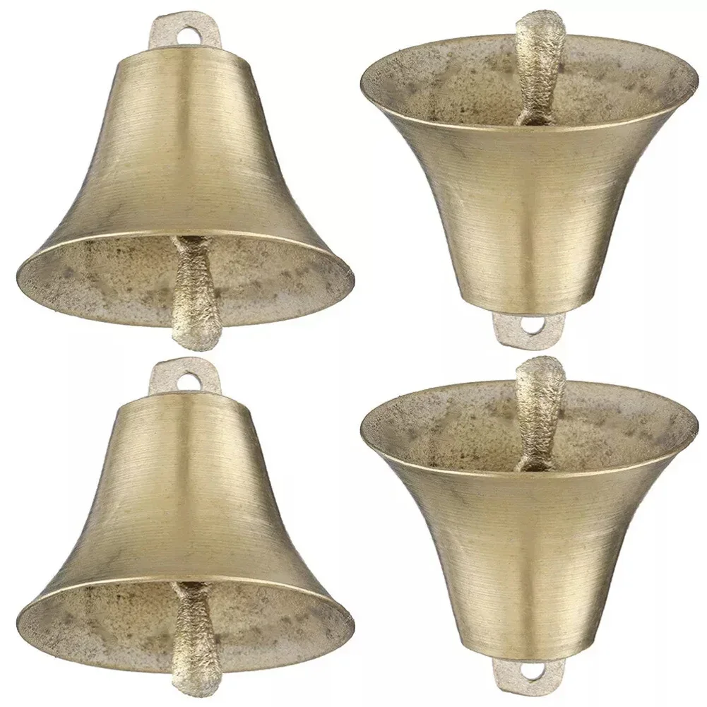 4 Pcs Cow Horse Sheep Grazing Copper Bells Cattle Sheep Antique Bells Animal Prevent The Loss Zinc Alloy Hanging Grazing