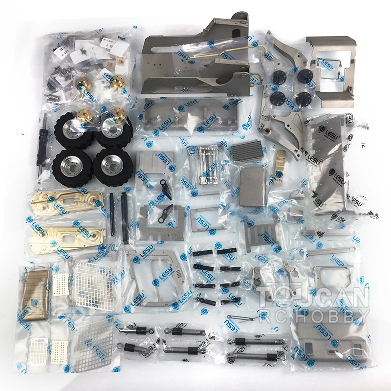 KIT LESU LT5H 1/14 RC Hydraulic Loader Metal Wheeled Skid-Steer Truck Car DIY Model ​Light Sound Motor ​Servo Toys Th17188 5
